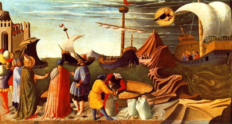 San Nicolás salvando el barco de Fra Angelico.