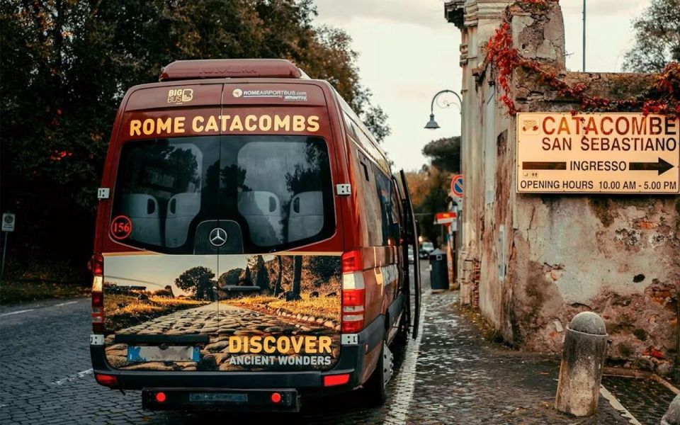 Bus touristique pour voir la Voie Appienne et les catacombes de Rome
